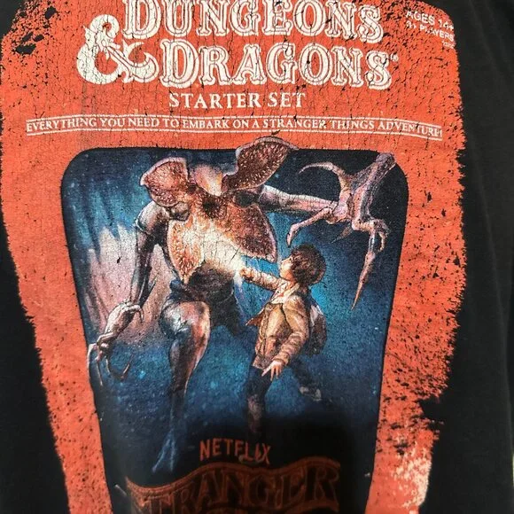Dungeons & Dragons Starter Set Stranger Things Men's Black T Shirt 2XL XXL - Picture 2 of 3